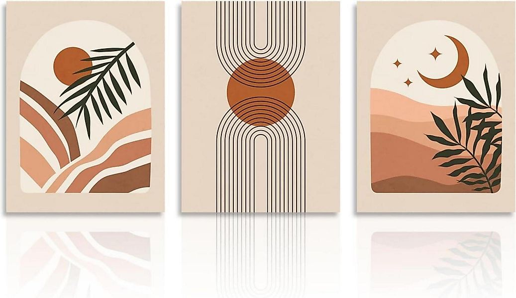 Dazzlewall Leinwandbild Abstrakte Boho Wandbilder Sonne günstig online kaufen