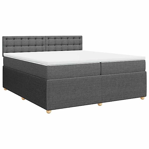 vidaXL Boxspringbett mit Matratze Dunkelgrau 200x200 cm Stoff 3287578 günstig online kaufen