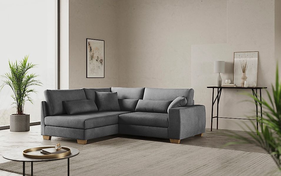 Mr. Couch Ecksofa "Hilla L-Form", Mit Federkern, wahlweise mit Bettfunktion günstig online kaufen