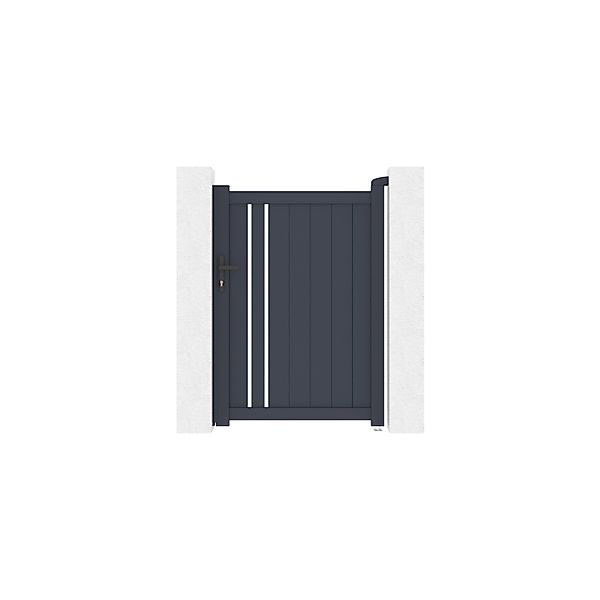 Casanoov Gartentür Aus Aluminium 1M Giona H 140Cm Grau günstig online kaufen