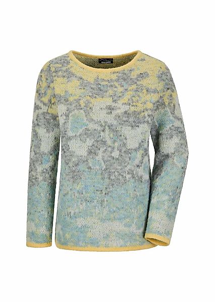 GOLDNER Rundhalspullover "Kurzgröße Langarm Jacquard-Pullover mit Muster" i günstig online kaufen