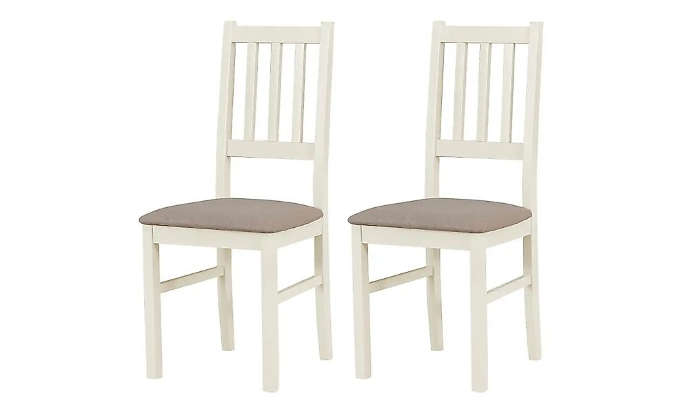Esszimmerstuhl 2er-Set   ¦ creme ¦ Maße (cm): B: 43 H: 94 Stühle > Küchenst günstig online kaufen