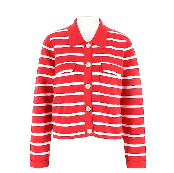 halsüberkopf Accessoires Strickjacke Streifen mit Polokragen günstig online kaufen