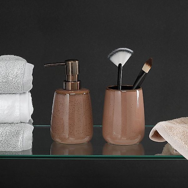 kela WC-Garnitur Liana, Retro-Look, glänzende Keramik, austauschbarer Bürst günstig online kaufen