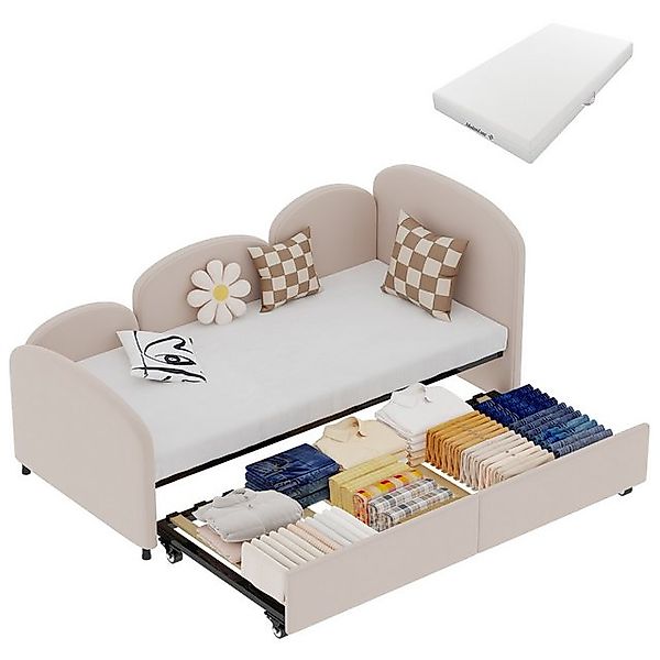 HAUSS SPLOE Kinderbett 90×200cm Polsterbett Schlafsofa mit Ausziehbett, Sic günstig online kaufen