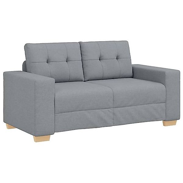 vidaXL Sofa Zweisitzer-Sofa Hellgrau 120 cm Stoff günstig online kaufen