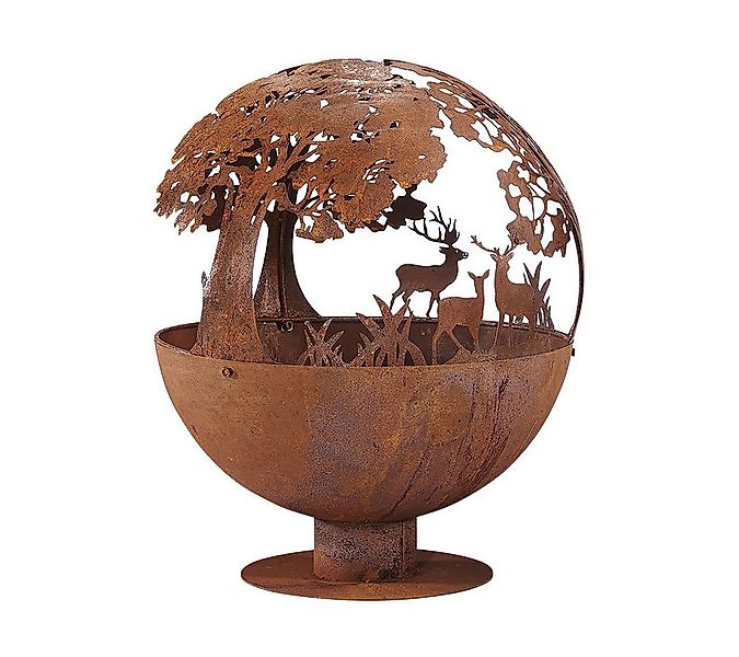 Kobolo Dekoobjekt Feuerschale Feuerkorb FOREST mit Motiv - Metall (1 St), i günstig online kaufen