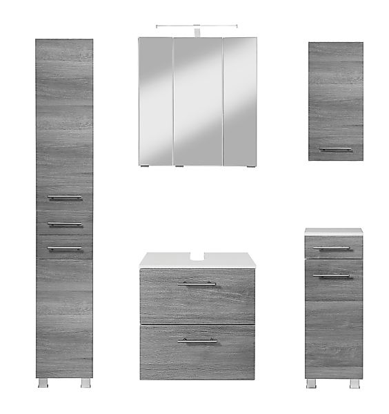 welltime Badmöbel-Set "Trento", Badezimmer-Set, Hängeschrank, Unterschrank, günstig online kaufen