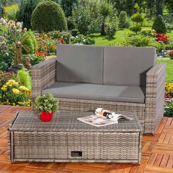 Melko Gartenlounge-Set Gartensofa Lounge Sessel Gartenmöbel günstig online kaufen