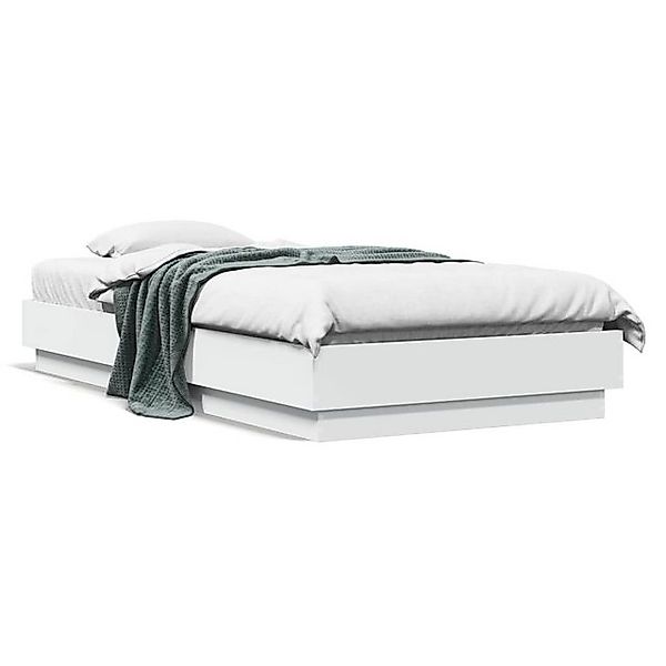 vidaXL Bettgestell, Bettrahmen Weiß 90x190 cm Holzwerkstoff günstig online kaufen