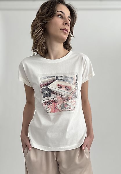 Zuckerwatte Print-Shirt aus 100% Baumwolle, modische günstig online kaufen