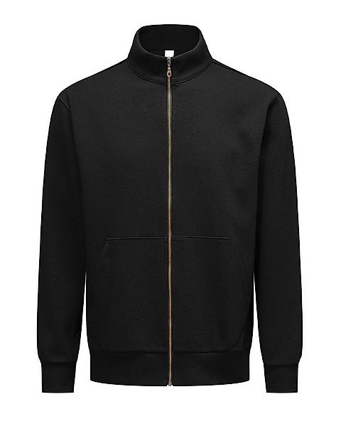 Allthemen Sweatjacke Herren mit Stehkragen Freizeitjacke Baumwolle Jacke fü günstig online kaufen
