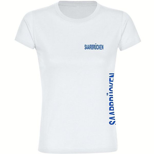 multifanshop T-Shirt Damen Saarbrücken - Brust & Seite - Frauen günstig online kaufen