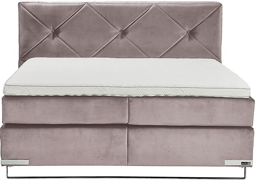Musterring Boxspringbett "Dubai" Winkelfuß in Chrom, 3 Härtegrade, Kopfteil günstig online kaufen