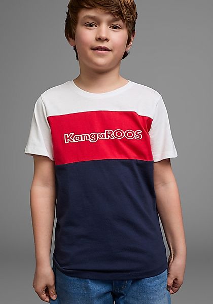 KangaROOS T-Shirt in Colorblockdesign Kurzarm, Basic-Passform, günstig online kaufen