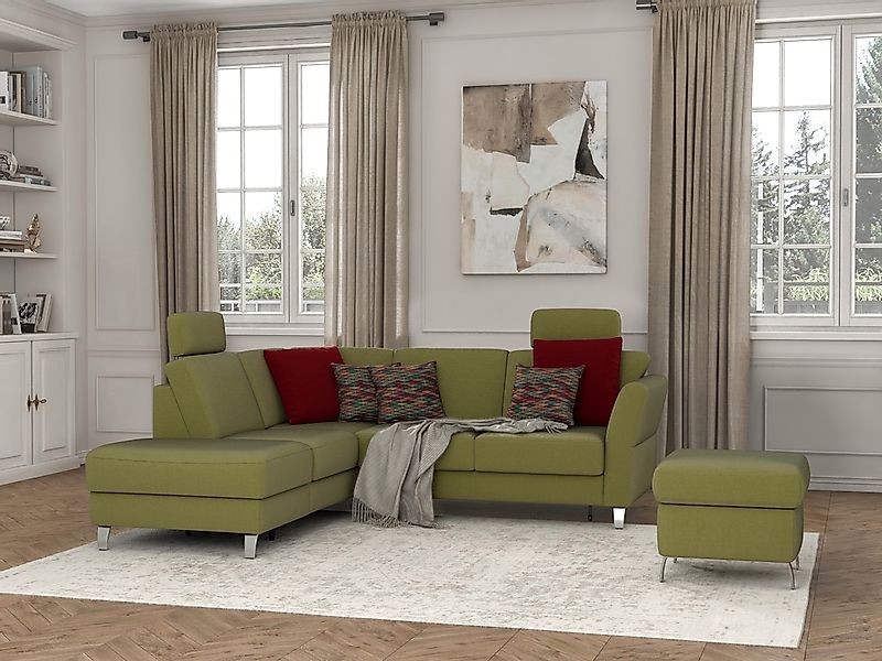 sit&more Ecksofa »Visby L-Form« Wahlweise mit Bettfunktion und Stauraum, fr günstig online kaufen