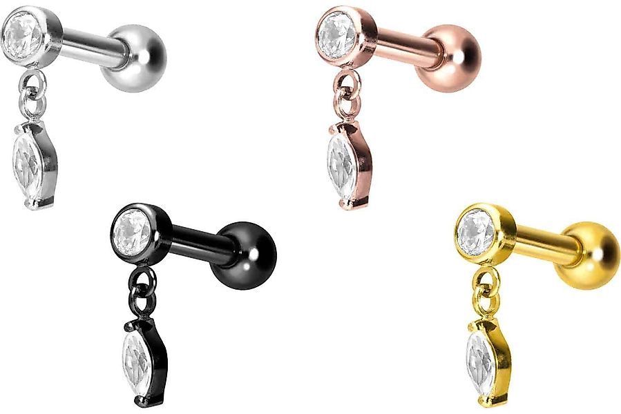 PIERCINGLINE Single-Ohrstecker Titan Ohrpiercing mit Innengewinde günstig online kaufen