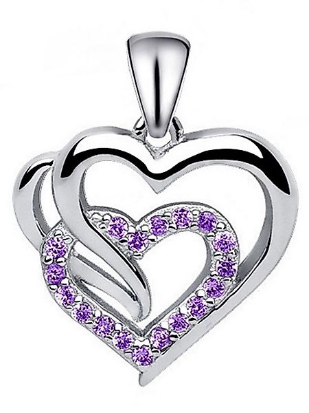 Goldene Hufeisen Herzanhänger Herz Anhänger aus 925 Silber mit Zirkonia Kri günstig online kaufen