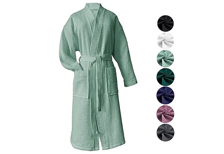heimtexland Bademantel Reisebademantel Saunamantel Waffelpique Bademantel, günstig online kaufen