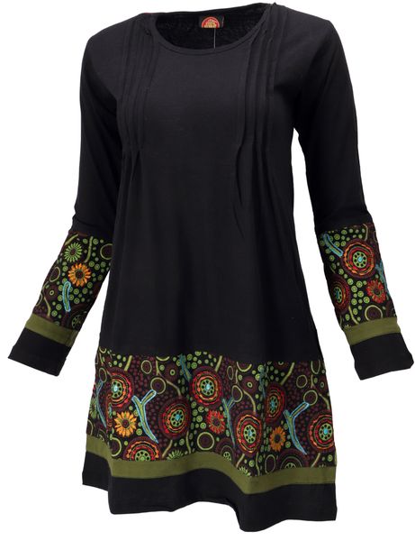 Guru-Shop Midikleid Baumwoll Minikleid Boho chic, günstig online kaufen