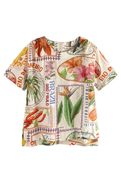 Next T-Shirt Kastiges T-Shirt aus Strukturmaterial günstig online kaufen
