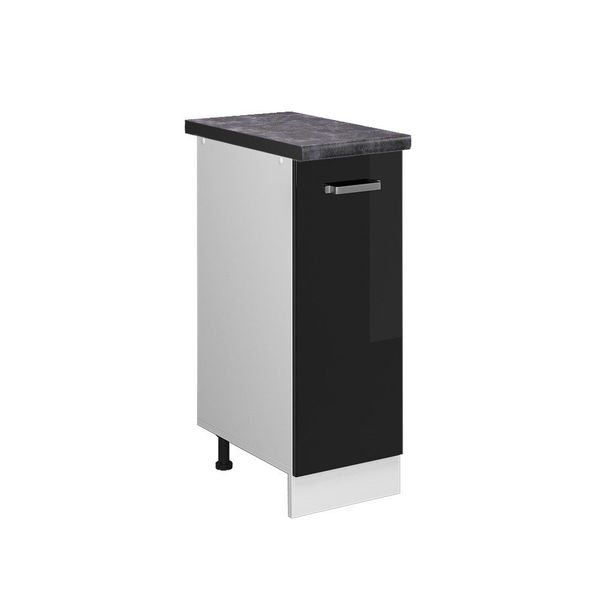 Vicco Apothekerschrank R-Line, Schwarz Hochglanz/Weiß, 30 günstig online kaufen