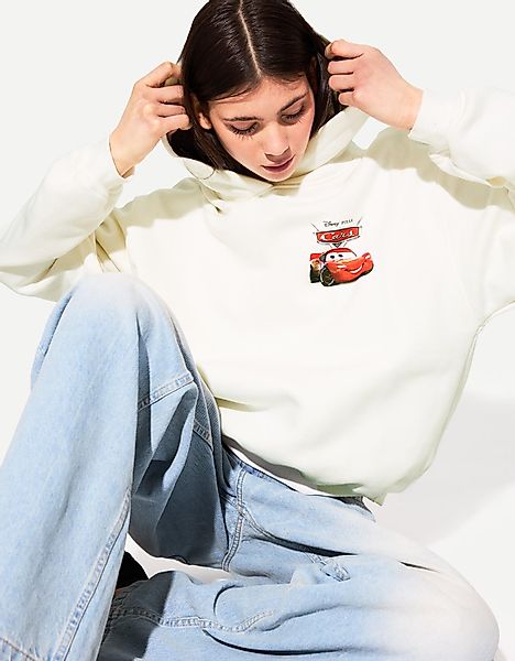 Bershka Hoodie Cars Mit Kapuze Damen Xs Weiss günstig online kaufen