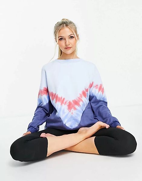 Free People Movement – Metti – Lockeres Sweatshirt mit Farbverlauf-Blau günstig online kaufen