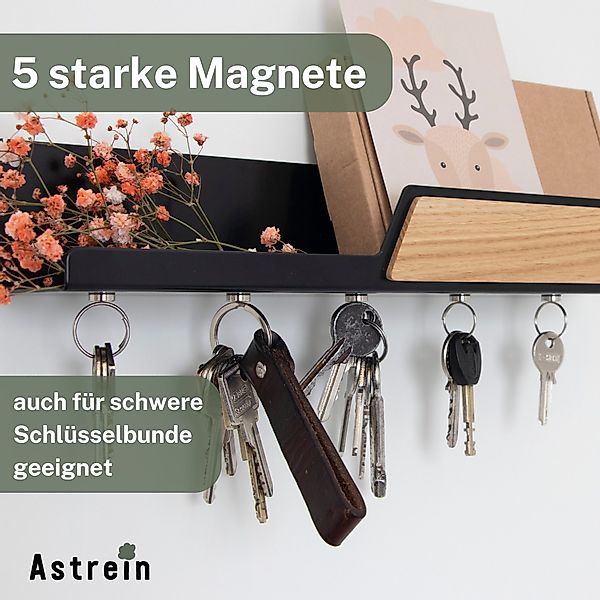 Astrein Schlüsselbrett Magnetisch, Schlüsselboard, Eiche, Schlüsselhalter günstig online kaufen