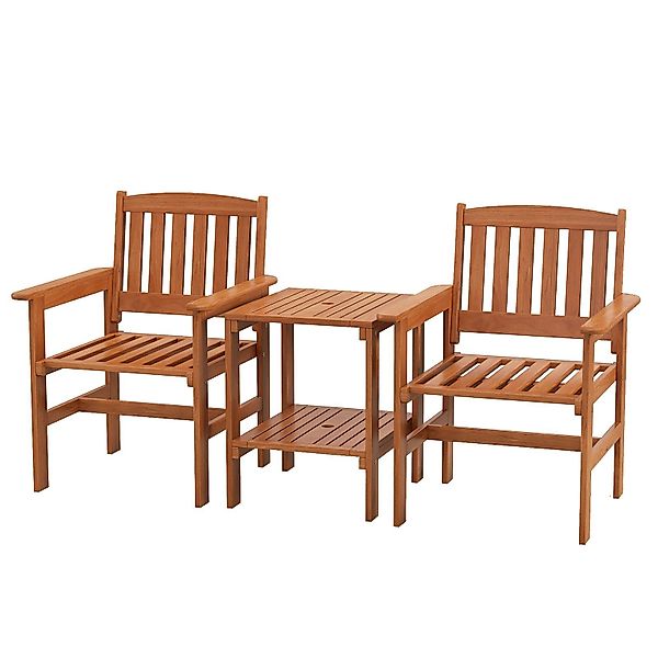 COSTWAY Balkonset, 3er Set, mit Schirmloch, günstig online kaufen