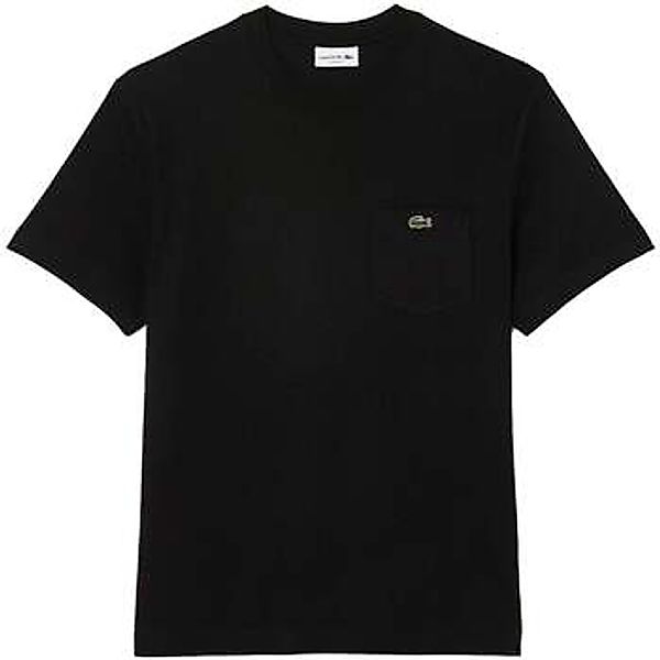 Lacoste  T-Shirts & Poloshirts Chest Pocket Cotton T-Shirt Black günstig online kaufen