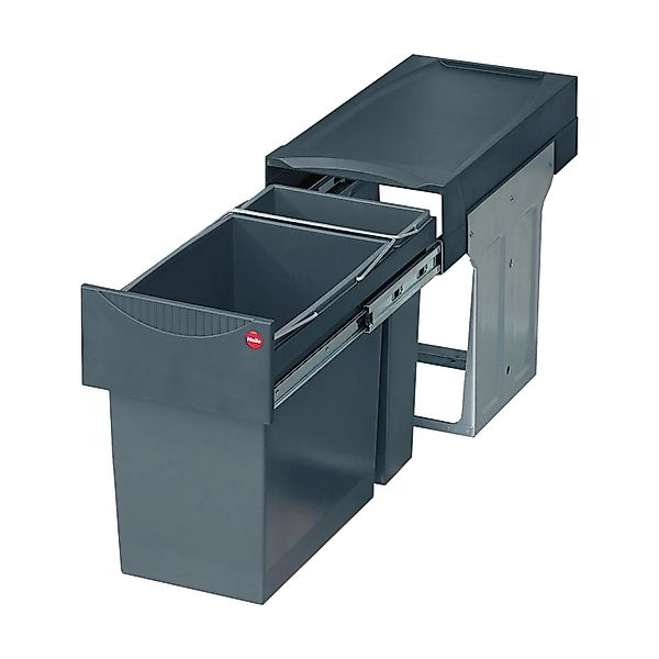 HAILO Abfallsammler Mülleimer Tandem 24L 7L Dunkelgrau 3666111 günstig online kaufen