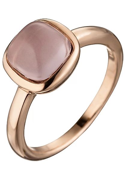 JOBO Fingerring, 925 Silber roségold vergoldet mit Glasstein günstig online kaufen