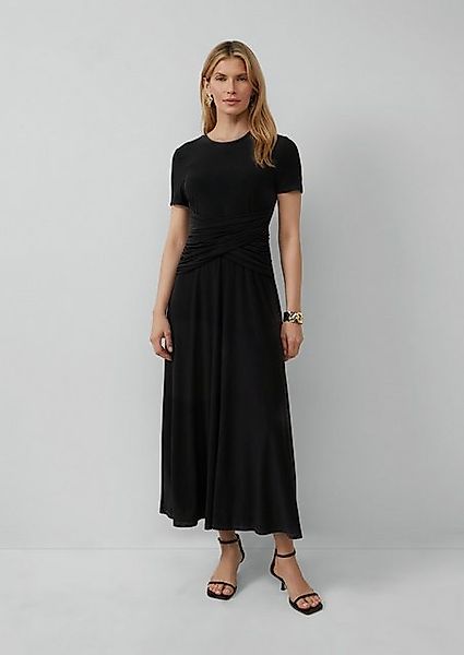 s.Oliver BLACK LABEL Minikleid Tailliertes Maxikleid mit Raffung Raffung günstig online kaufen