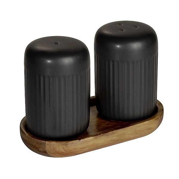 Schöner Wohnen Salz- & Pfefferstreuer Refia 75 ml Schwarz 2 Stück günstig online kaufen