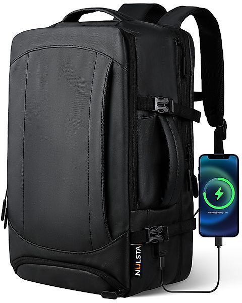 NULSTA Rucksack Reiserucksack 25-38L mit USB-Ladeanschluss günstig online kaufen