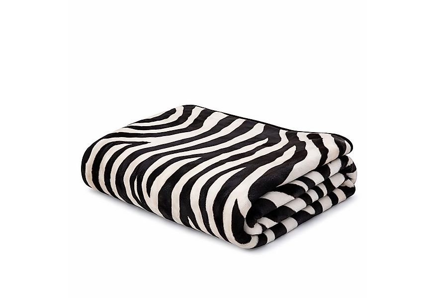 Wohndecke Deluxe, Biederlack, Modisches Zebramuster günstig online kaufen
