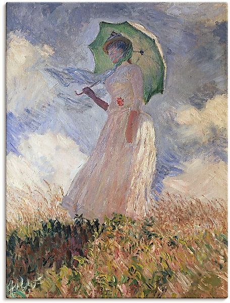 Artland Wandbild "Frau mit Sonnenschirm, Suzanne Hoschedé", Frau, (1 St.), günstig online kaufen