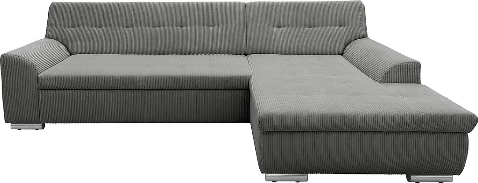 DOMO collection Ecksofa Treviso, wahlweise mit Bettfunktion, incl. Zierkiss günstig online kaufen