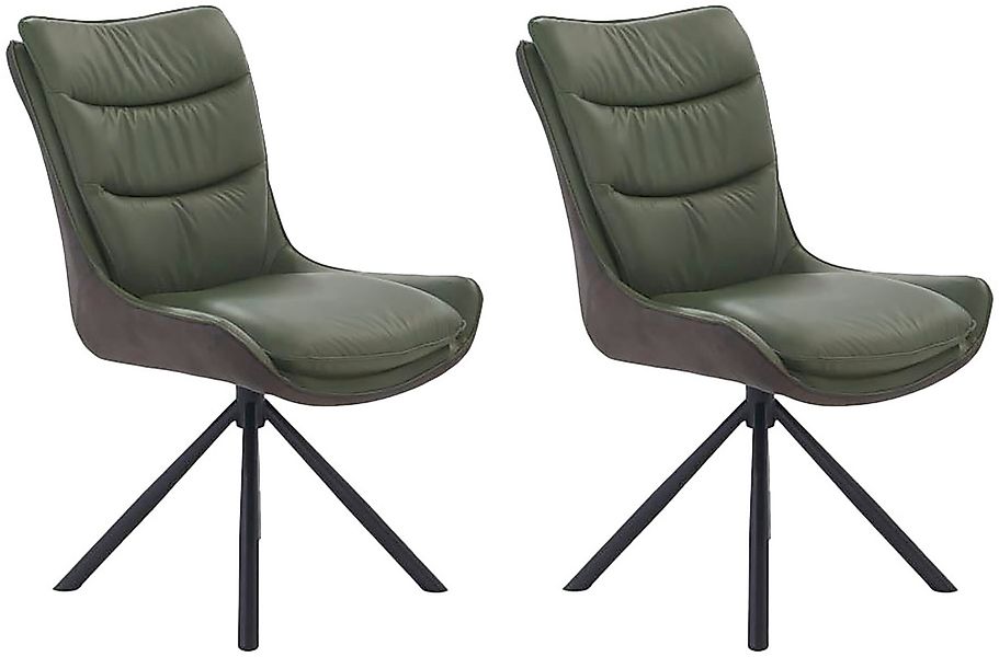 Jockenhöfer Gruppe Drehstuhl »Maurice (Set, 2 St.)«, (Set), 2 St., Leder, E günstig online kaufen
