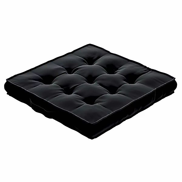 Sitzkissen Jacob mit Handgriff, schwarz, 40 x 40 x 6 cm, Velvet (704-17) günstig online kaufen