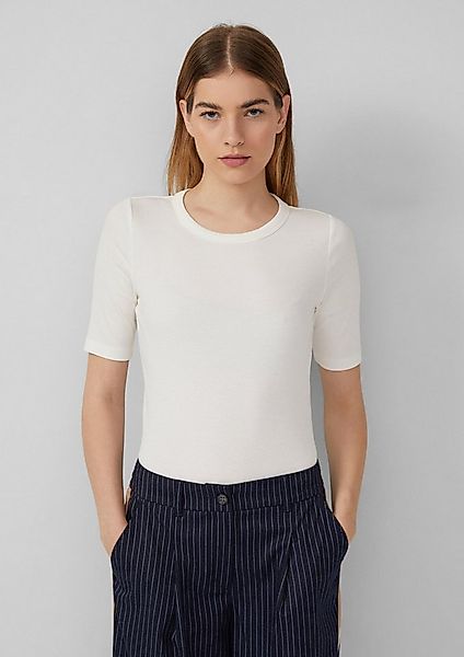 s.Oliver Kurzarmshirt T-Shirt Ripp-Shirt im Slim Fit günstig online kaufen