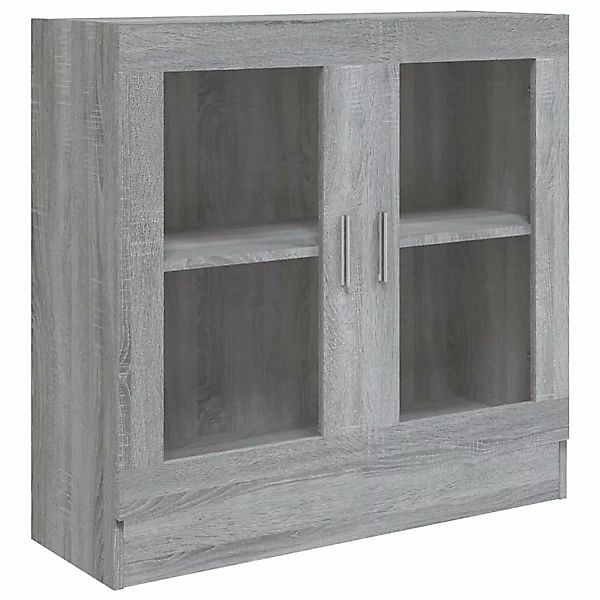 VidaXL Vitrinenschrank Grau Sonoma 82,5x30,5x80 cm Holzwerkstoff günstig online kaufen