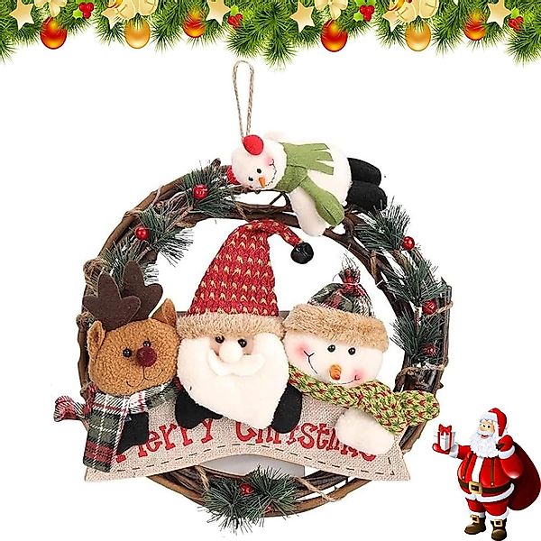 Coonoor Dekokranz Weihnachtskranz Rattan für die günstig online kaufen