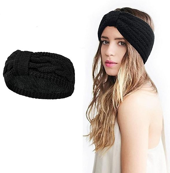 Coonoor Stirnband Damen gestricktes Haarband mit Schleife und Zopfmuster (1 günstig online kaufen