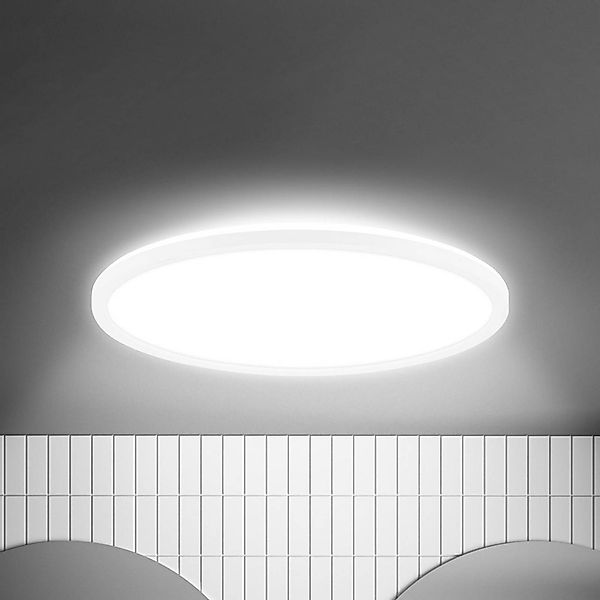 LED-Deckenleuchte Move, Sensor, Ø 42 cm, IP44, weiß, 4000K günstig online kaufen