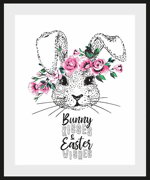 queence Bild »Aico«, Hase-Hasen-Haustiere-Kunst-Ostern-Blumen, (1 St.), HD günstig online kaufen