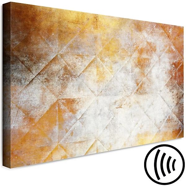 Bild auf Leinwand Kupfer und Patina - Abstraktion mit einem Muster aus Quad günstig online kaufen