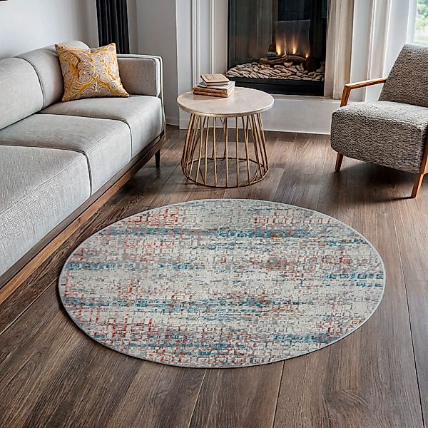 OTTO home Teppich "Myrah" rund 8 mm Höhe Kurzflor, modernes Design, pflegel günstig online kaufen