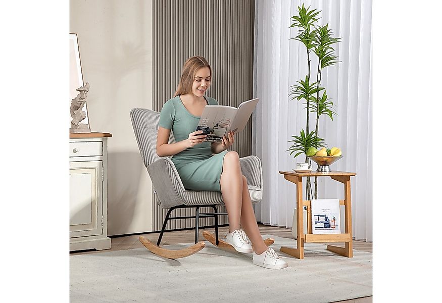 HOMCOM Schaukelstuhl Sessel Relaxsessel Wohnzimmersessel Akzentstuhl (Schau günstig online kaufen
